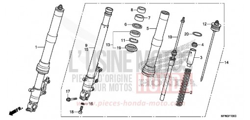 GABEL, VORNE CB1000RF de 2015